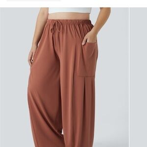 🎉 NWT Flowy Wide-Leg Palazzo Pants – Maple Syrup – Plus Size